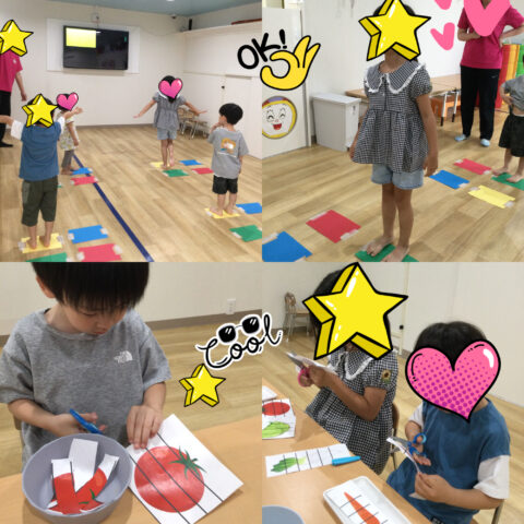 色遊び🌈はさみ練習✂️