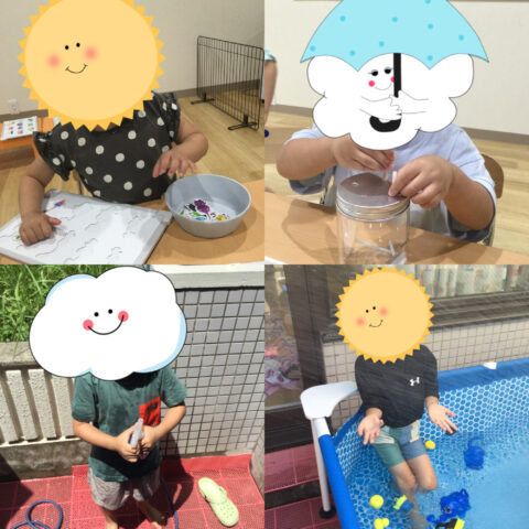 プール遊び🐟指先の活動⭐️