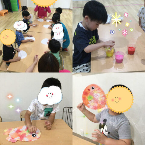 うちわ作り🐟❤️