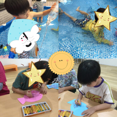 🏊プール＆お魚作り🐟