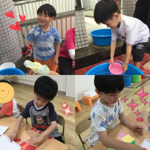 水遊び🌞形遊び〇△