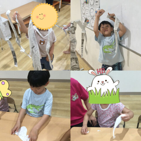 ☆新聞紙・もちもち粘土☆