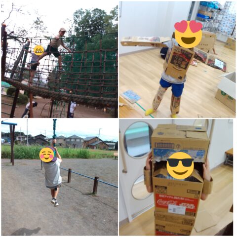 公園🛝段ボール製作✨