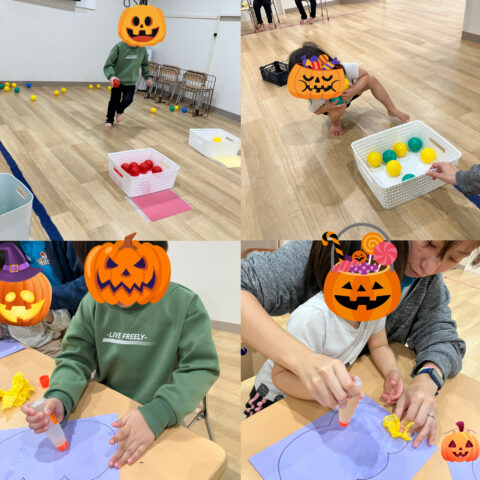 玉入れとハロウィン制作🎃