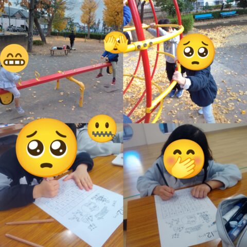 12月のカレンダーづくり☆公園