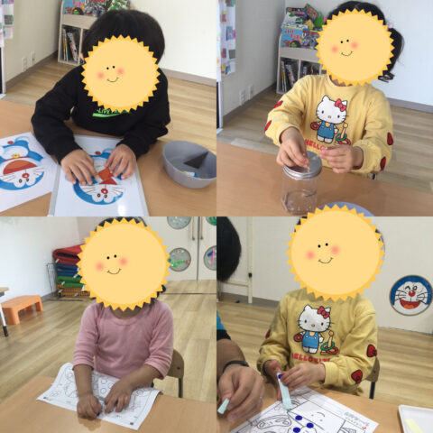 個別課題とシール貼り✨