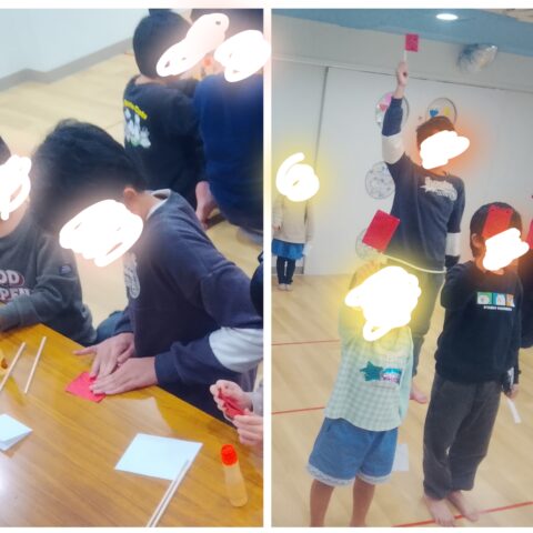 🚩旗あげゲームの準備と練習！