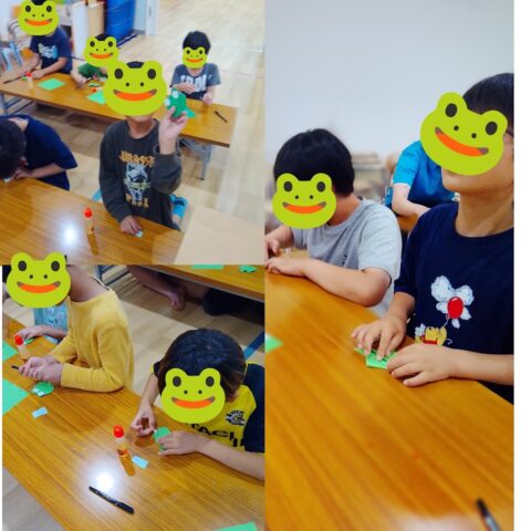 折り紙🐸かわいいカエルちゃん💚💛