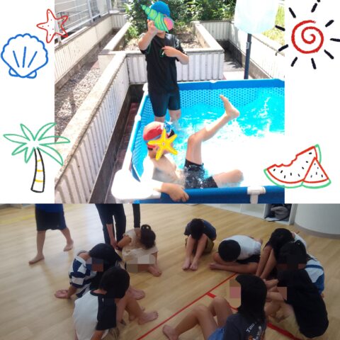 🏊🌞プールとハンカチ落とし😊