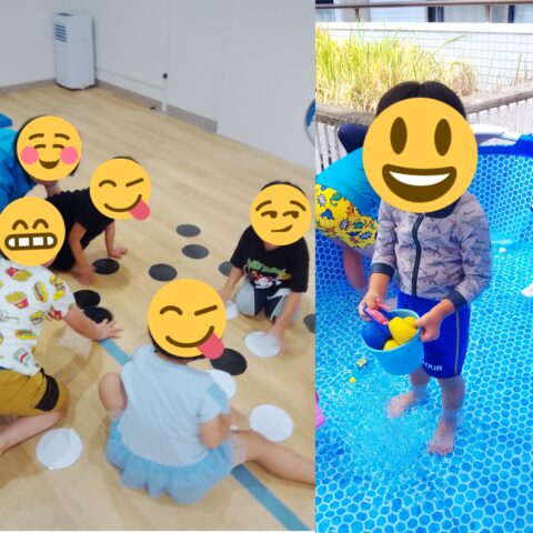 水遊び＆白熱カードめくり！今日のわくわく活動