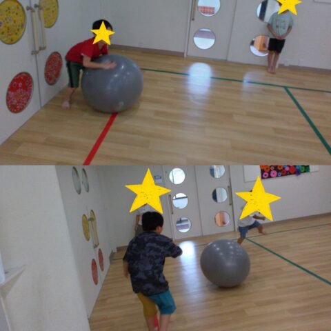 🏐みんなで転がしドッジボール😊