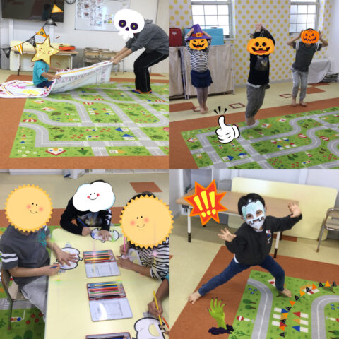 👻ハロウィンのお面を作ったよ🎃