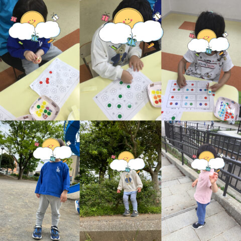 シール貼り＆公園