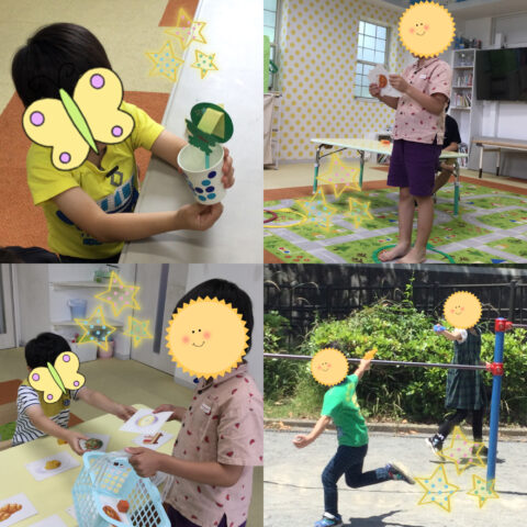 お店屋さんごっこ🍛カエル制作🐸
