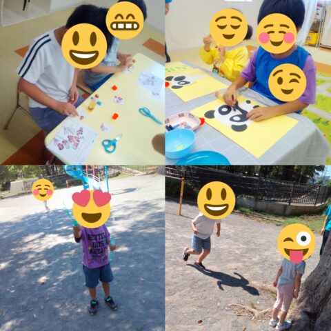 公園遊び🌟パンダの制作🐼