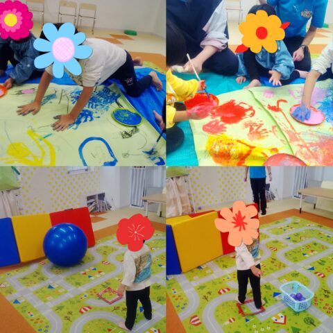 ボール投げ🥎自由画あそび🎨