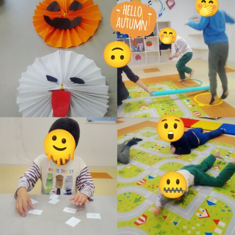 画用紙でハロウィン飾りをつくったよ🎃