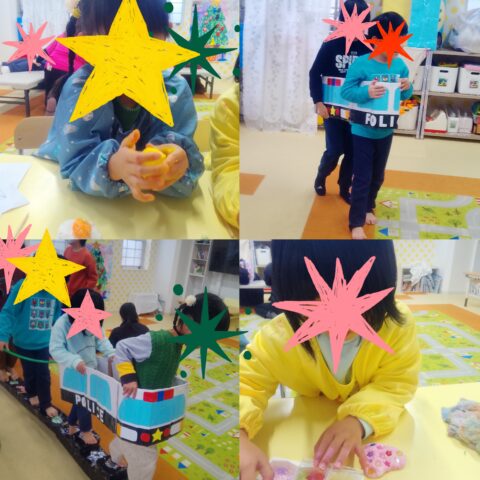 列車ごっこ🚃紙粘土工作♡