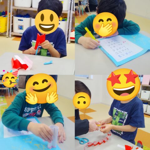 カレンダー作り♡バレンタイン飾り