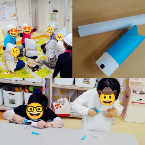避難訓練＆こいのぼり鉄砲制作✨