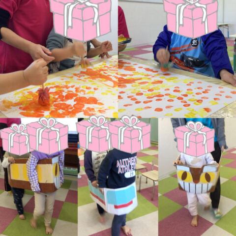 絵の具で塗り塗り〜🎨
