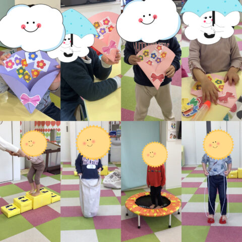 跳び箱ジャンプ💐花束製作