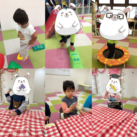 サーキット！沢山ジャンプ⭐ねんど遊び🐰