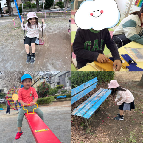公園に行きました🌸指先の活動