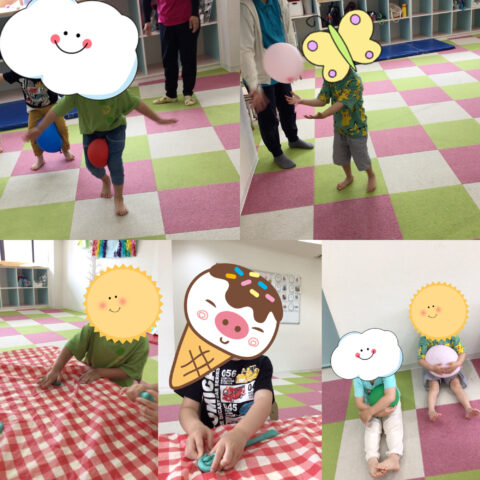 風船と粘土