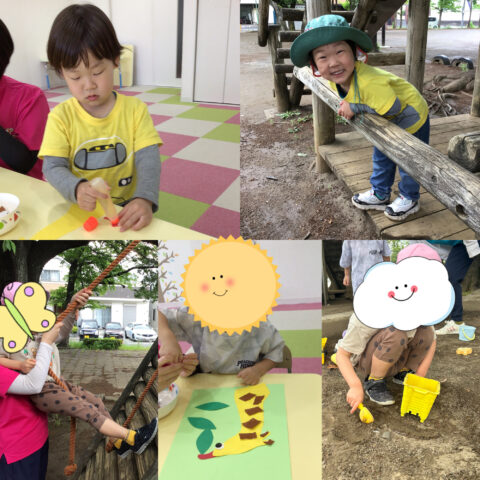 電車の見える公園に行ったよ！