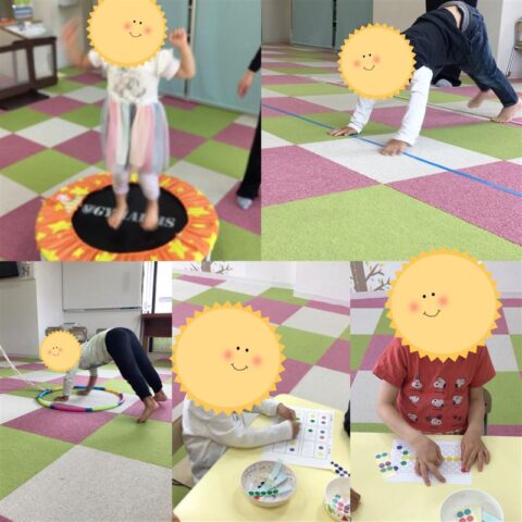 🐻くまさん運動・シール貼り🐻