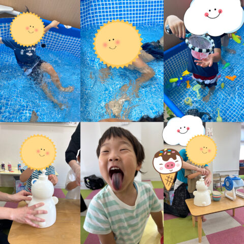 プール⭐かき氷作り