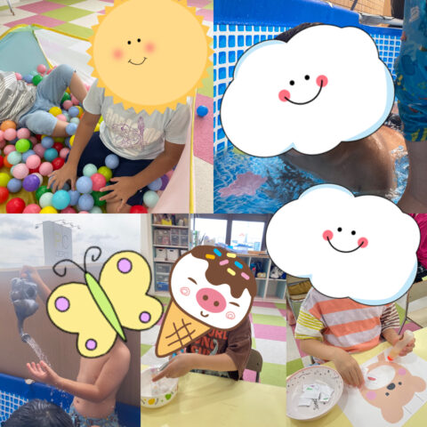 プール・はさみでチョキチョキ✂️✂️
