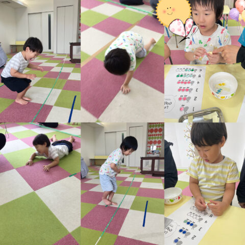 長縄⭐シール貼り