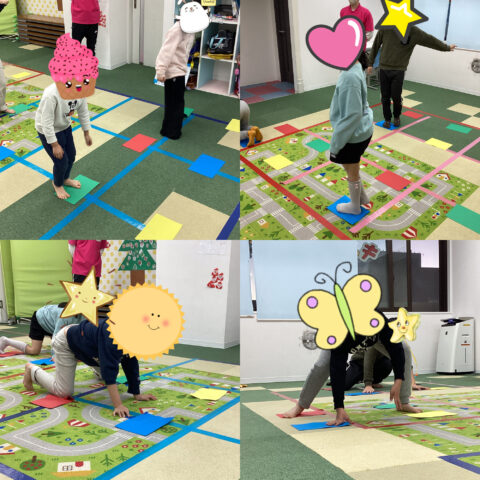 カラフルマット遊び🏃✨