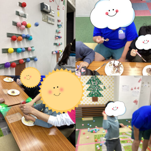 🎄ボールでツリー･ケーキ作り🍰