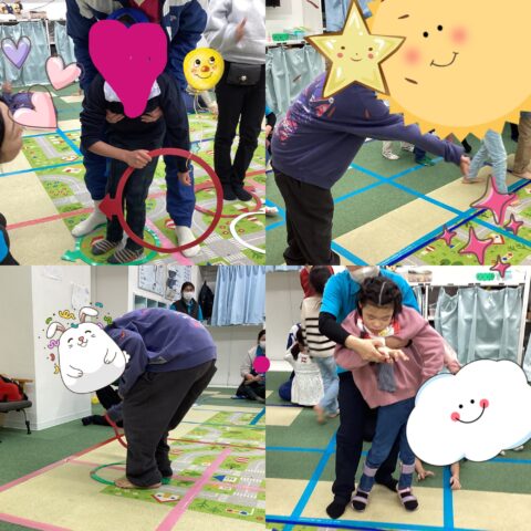 公園🛝ボッチャ✌️輪っかリレー🏃