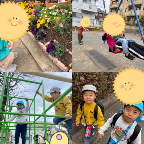 公園でお弁当を食べました⭐