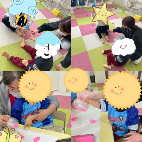 ボール運びと春の製作🌸💓