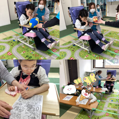 塗り絵カレンダー作りとボール遊びの1日📅🎨⚽️