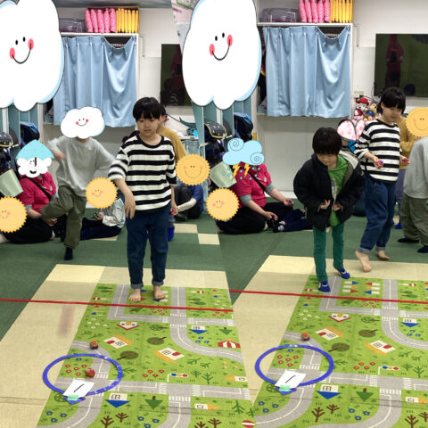 お手玉ボッチャ👍🎶