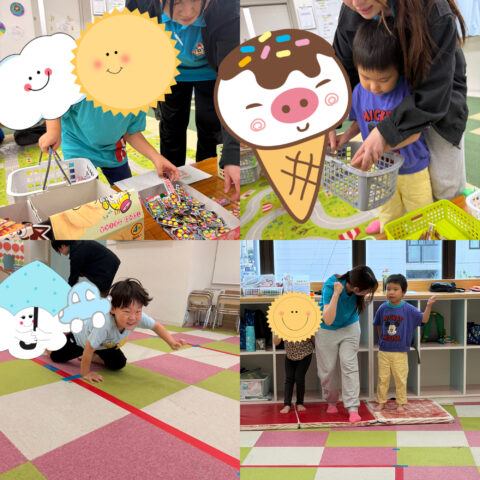 🐻パワフルマット運動とドキドキ駄菓子屋さんごっこ🍭