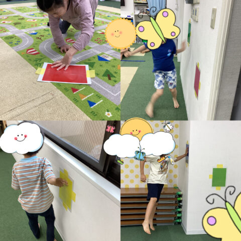 楽しく集中✨！カラータッチで体のコントロール✨