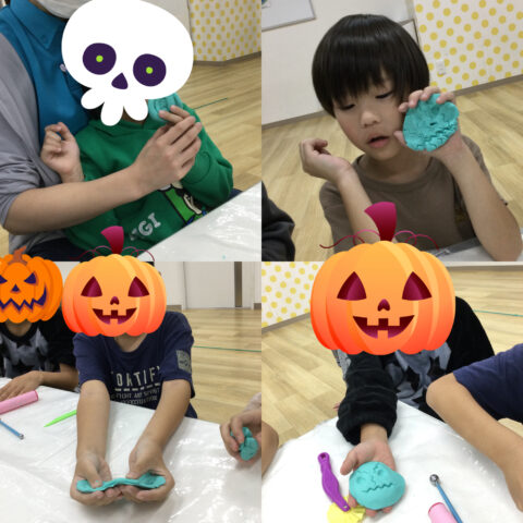 粘土でハロウィン🎃