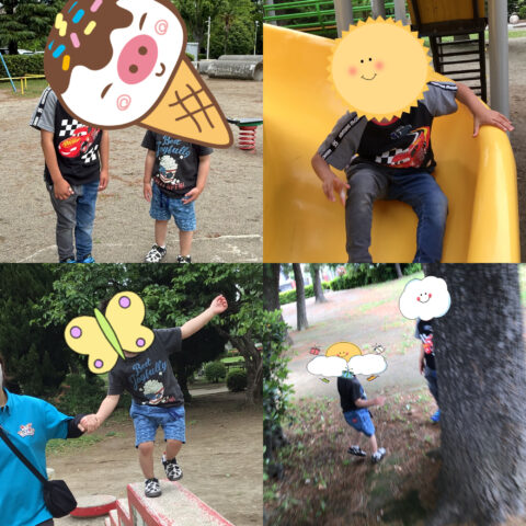車で公園に行きました🚗