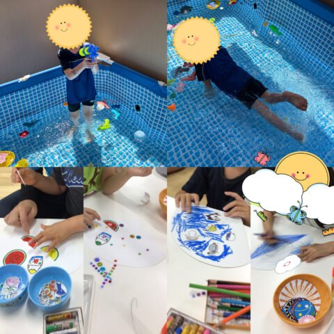うちわ製作☆プールあそび