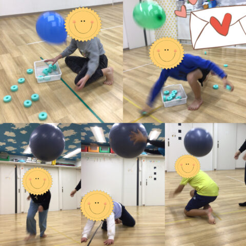 風船を落とさないように拾おう🎈