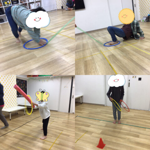 輪っかを使って運動をしよう🐸