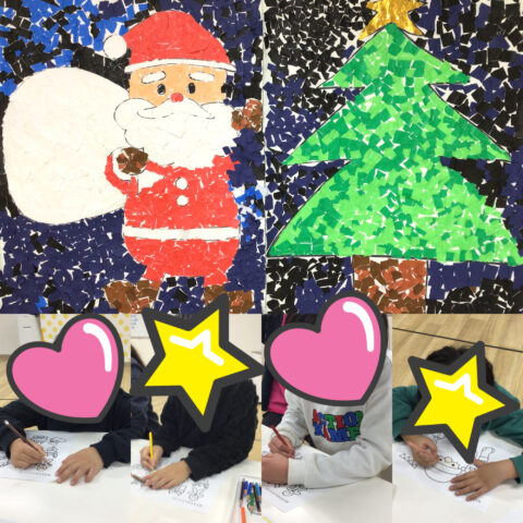 クリスマスの塗り絵☆