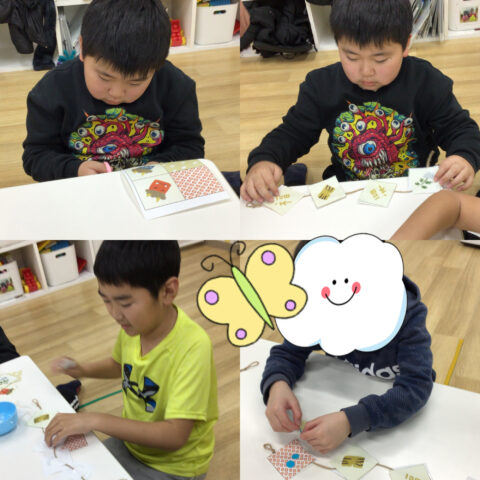 節分ガーランド作り☆